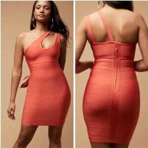 HERVE LEGER x FOREVER 21 One-Shoulder Bandgae Dress XL